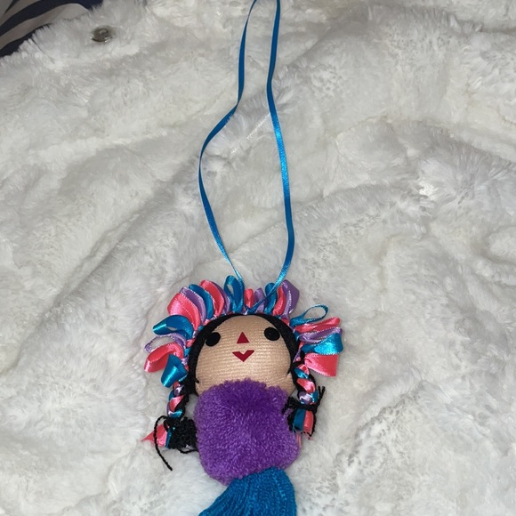 Handmade Authentic Mexican muñeca de trapo pendant - Picture 2 of 6